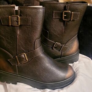 Brown Combat & Moto Boots